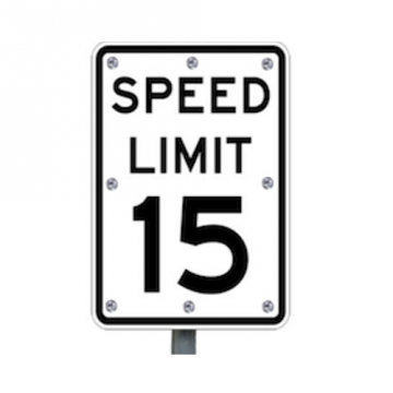 15mph Flashing Speed Limit Sign